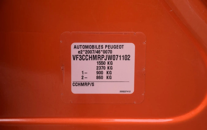 Peugeot 208 cena 34900 przebieg: 54717, rok produkcji 2018 z Janów Lubelski małe 704